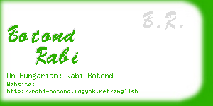 botond rabi business card